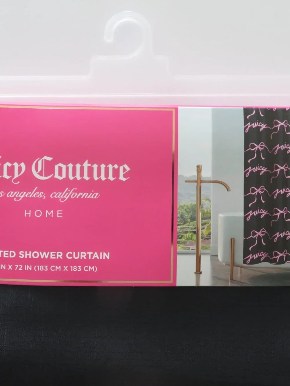 (#137) Love Juicy JUICY COUTURE Shower CURTAIN 72 X 72 inches